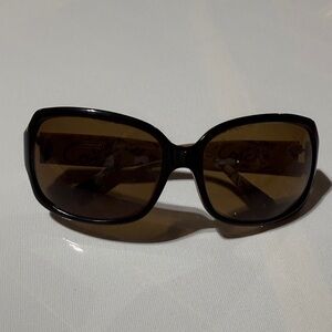 Coach Women's Brown and Tan Sunglasses